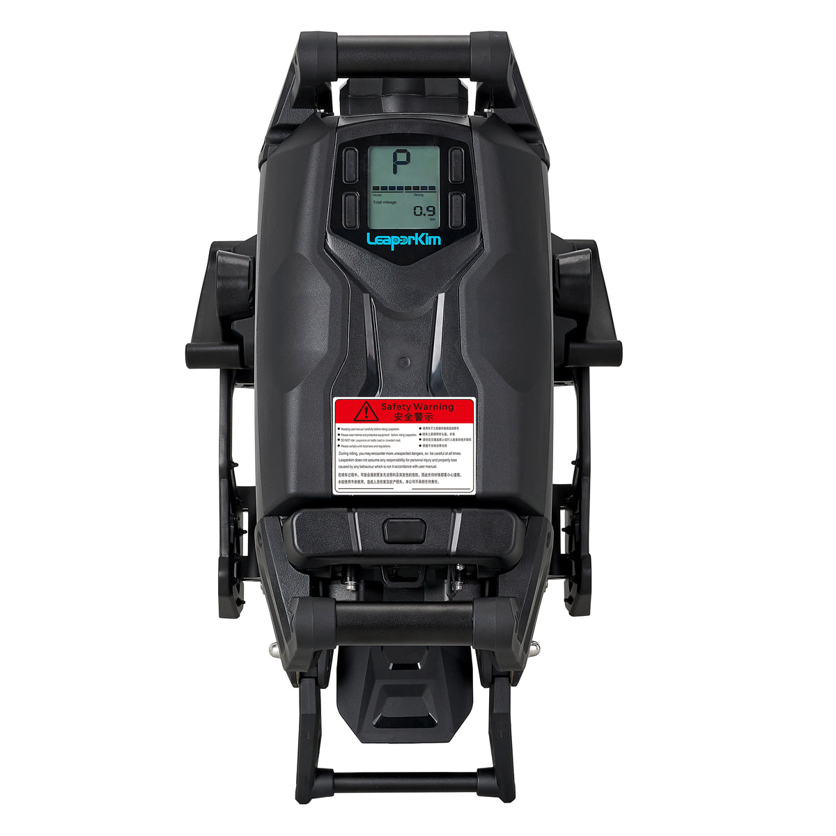LeaperKim Lynx S electric unicycle top view showing display and carry handles